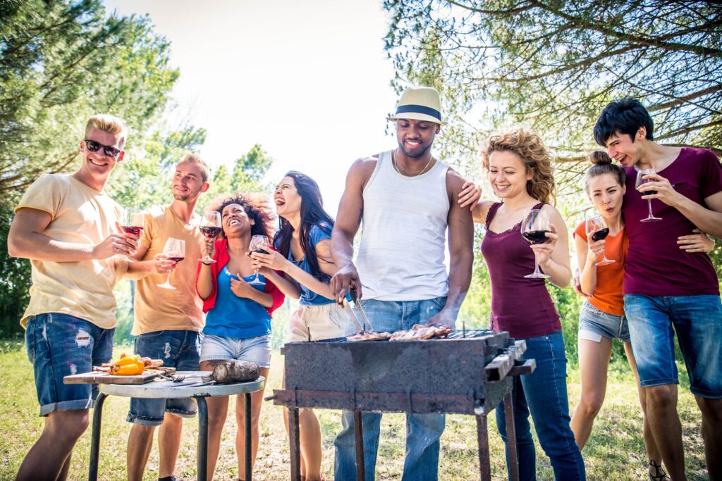 Friends at a bbq