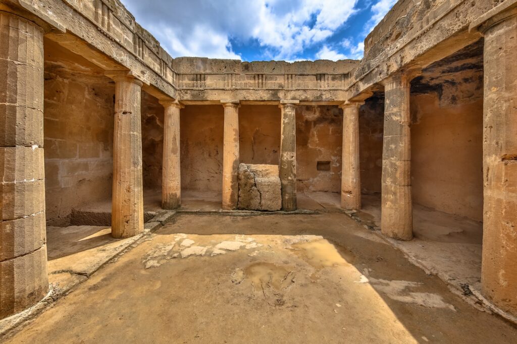 archaeological excavation in Tombs of the Kings Paphos